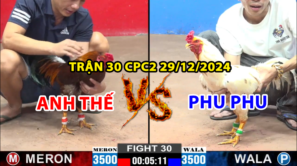 trận 30 cpc2 ngày 29/12/2024 hôm nay giữa anh thế và phu phu