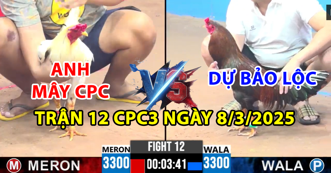 trận 12 cpc3 ngày 8/3/2025 hôm nay giữa dự bảo lộc và anh mây cpc