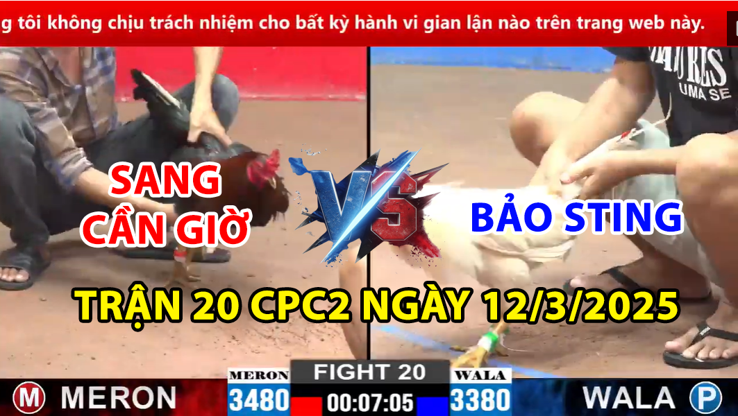 trận 20 cpc2 ngày 12/3/2025 hôm nay giữa sang cần giờ vs bảo sting