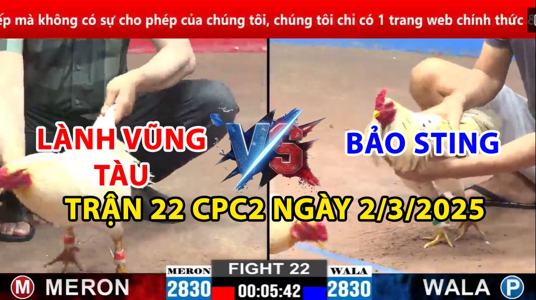 trận 22 cpc2 ngày 2/3/2025 hôm nay giữa lành vũng tàu và bảo sting