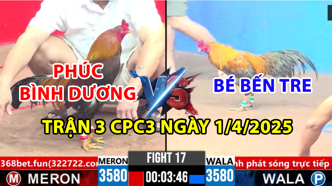 trận 17 cpc3 ngày 1/4/2025 hôm nay giữa phúc bình dương và bé bến tre