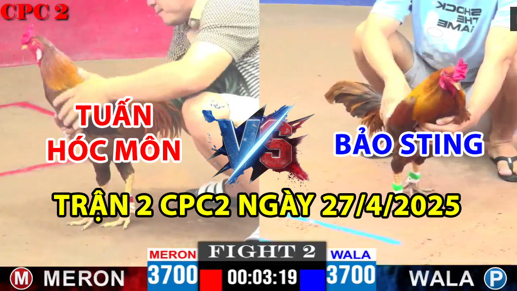 trận 2 cpc2 ngày 27/4/2025 hôm nay giữa bảo sting vs tuấn hóc môn