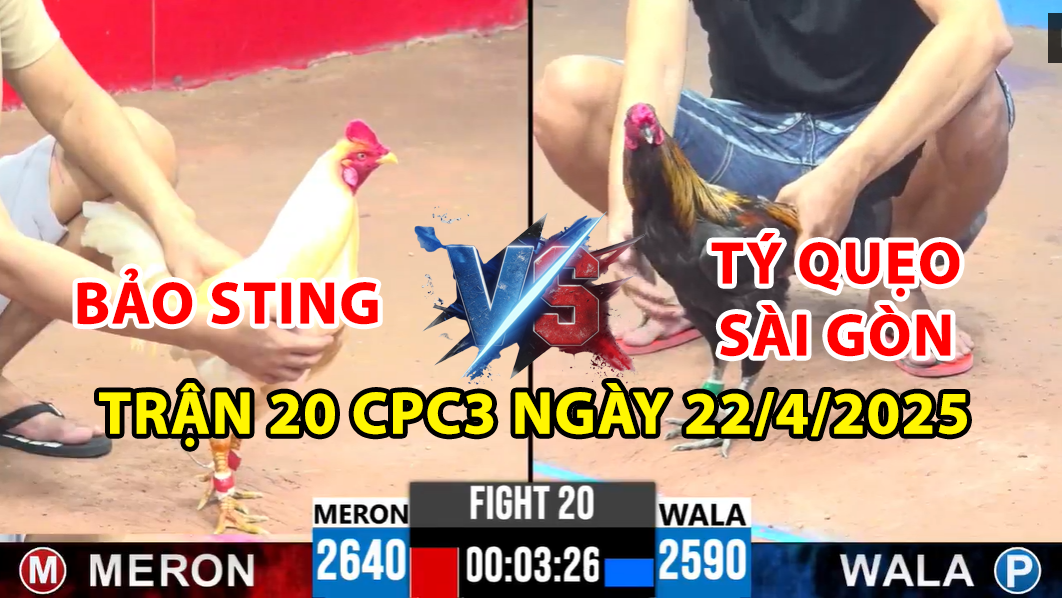 trận 20 cpc3 ngày 22/4/2025 hôm nay giữa bảo sting vs tý quẹo sài gòn
