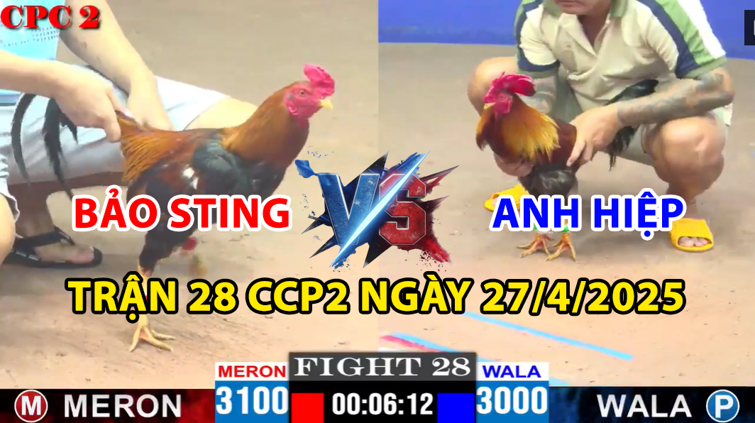 trận 28 cpc2 ngày 27/4/2025 hôm nay giữa bảo sting vs anh hiệp