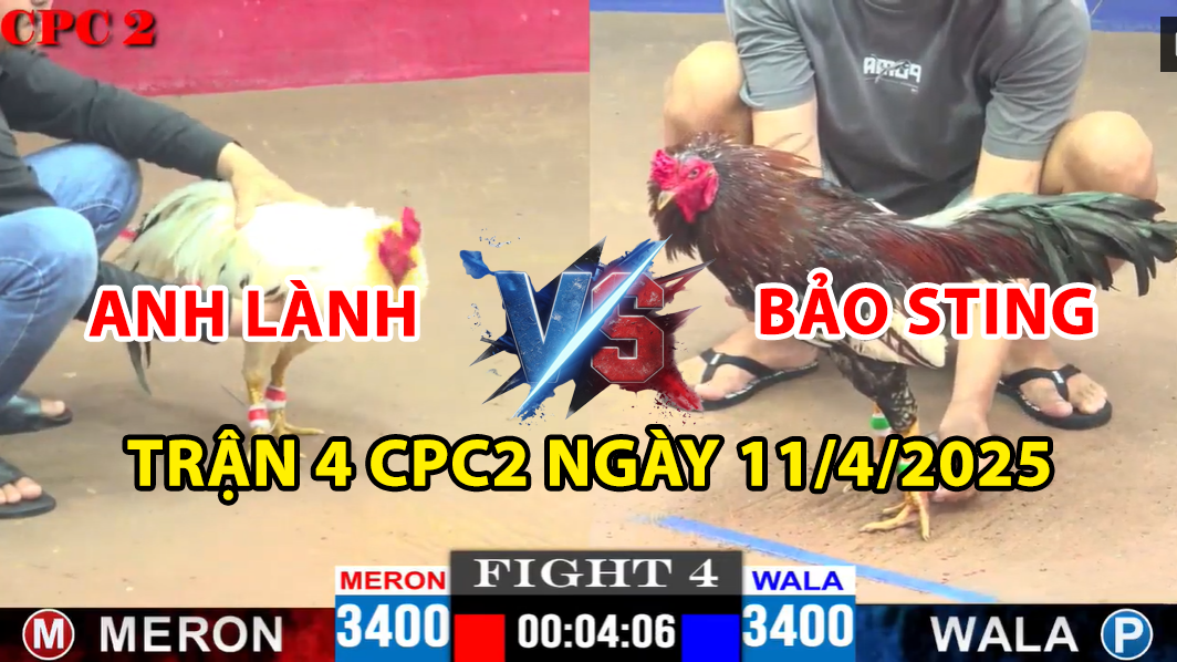 trận 4 cpc2 ngày 11/4/2025 hôm nay giữa bảo sting vs anh lành