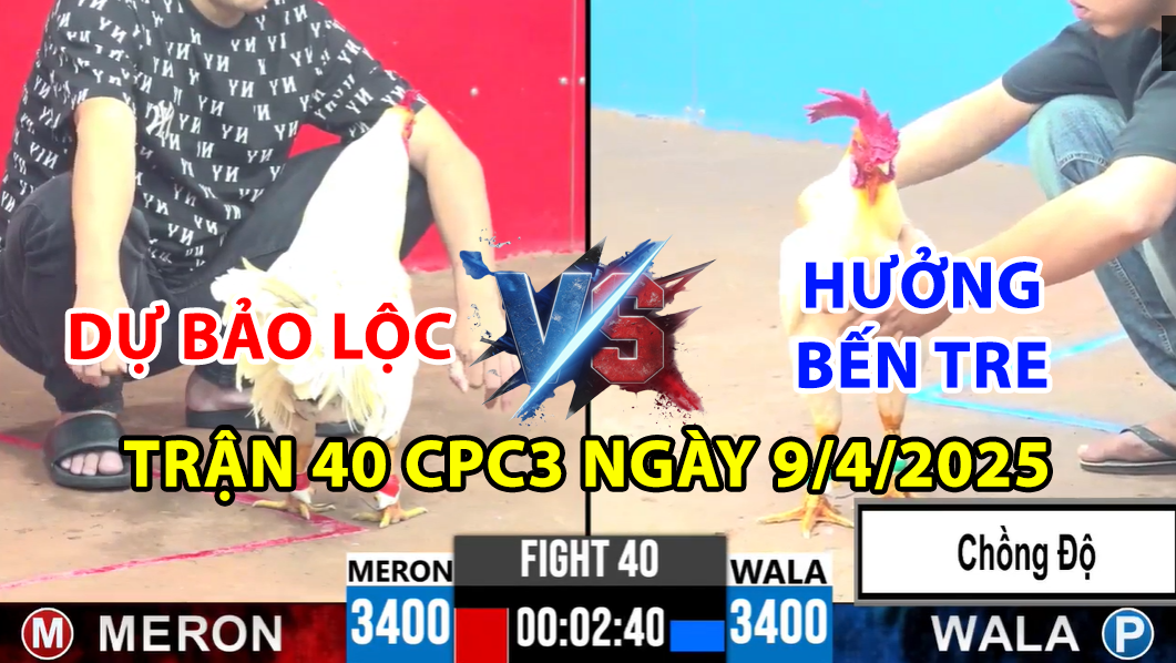 trận 40 cpc3 ngày 9/4/2025 hôm nay giữa dự bảo lộc vs hưởng bến tre chồng độ