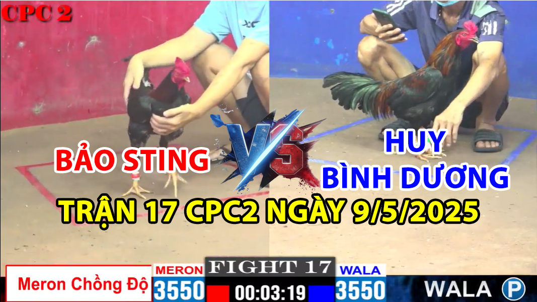 trận 17 cpc2 ngày 9/5/2025 hôm nay giữa bảo sting và huy bình dương