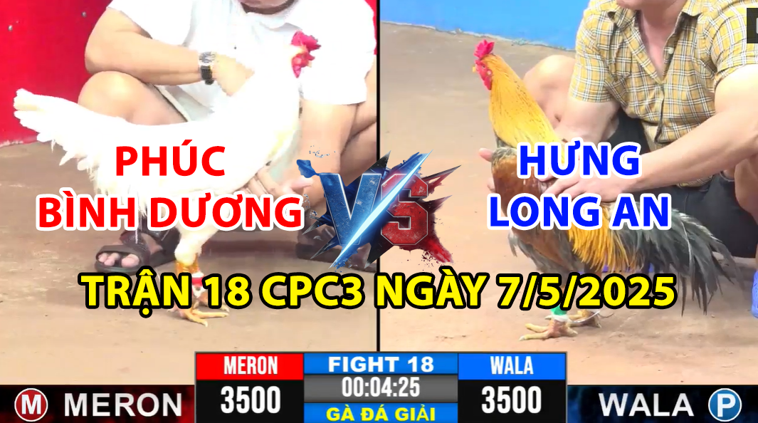trận 18 cpc3 ngày 7/5/2025 hôm nay giữa chú phúc bình dương vs hưng long an