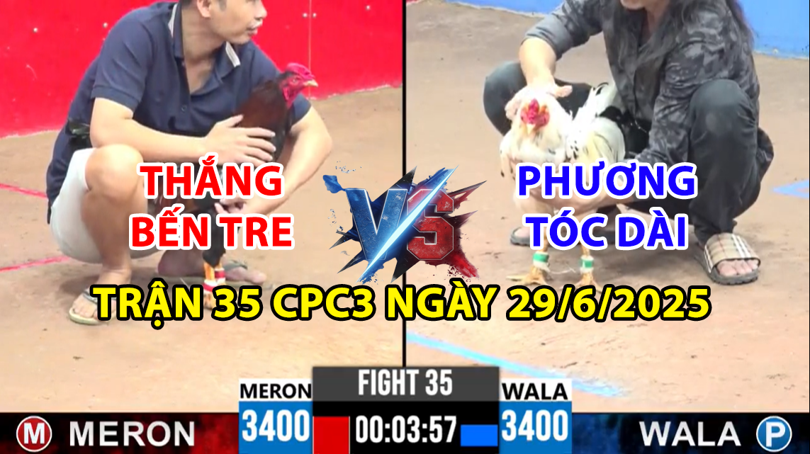 trận 35 cpc3 ngày 29/6/2025 hôm nay giữa phương tóc dài và thắng bến tre