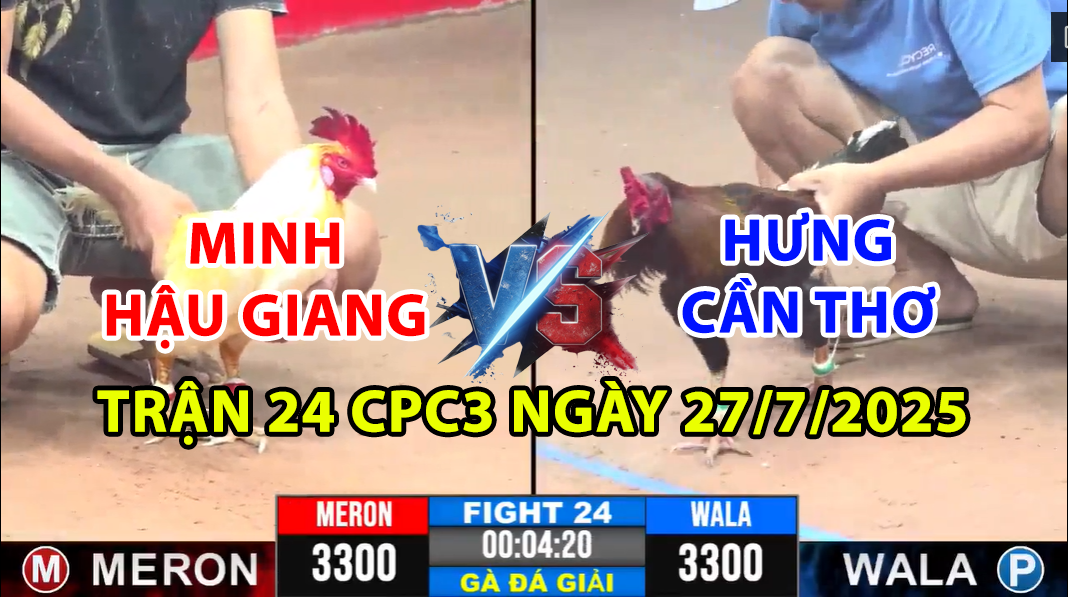 trận 24 cpc3 ngày 27/7/2025 hôm nay giữa hưng cần thơ vs minh hậu giang