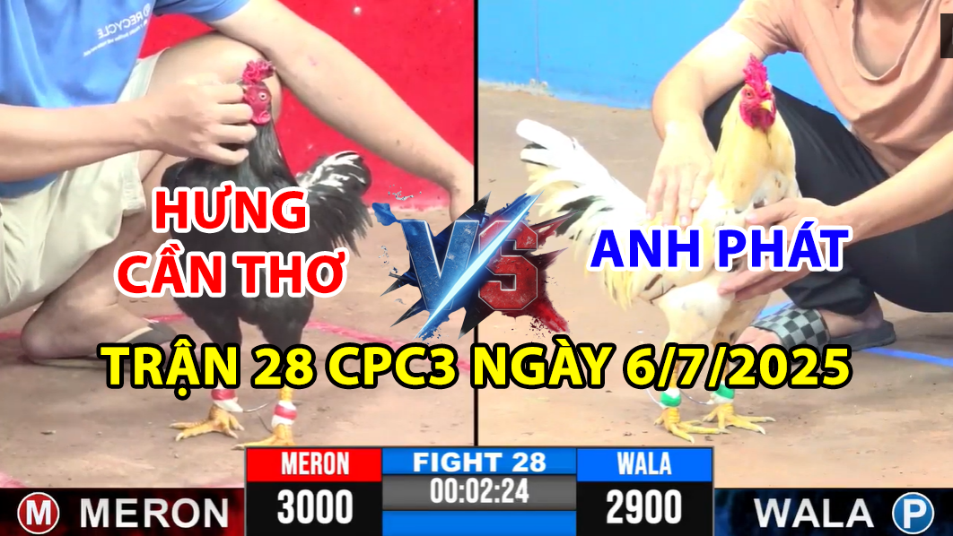 trận 28 cpc3 ngày 6/7/2025 hôm nay giữa hưng cần thơ và anh phát