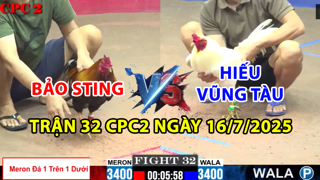 trận 32 cpc2 ngày 16/7/2025 hôm nay giữa bảo sting và hiếu vũng tàu