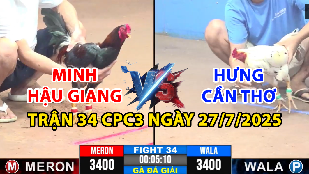 trận 34 cpc3 ngày 27/7/2025 hôm nay giữa hưng cần thơ và minh hậu giang