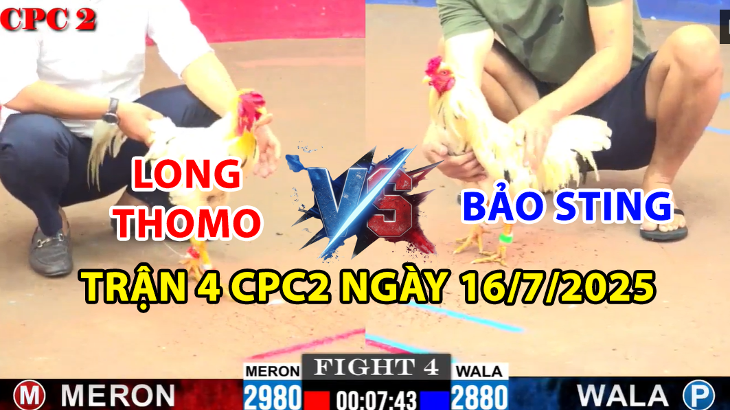 trận 4 cpc2 ngày 16/7/2025 hôm nay giữa bảo sting vs long thomo