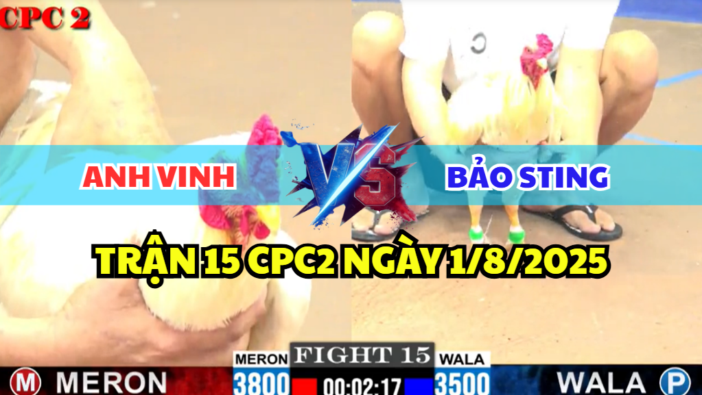 trận 15 cpc2 ngày 1/8/2025 hôm nay giữa bảo sting vs anh vinh