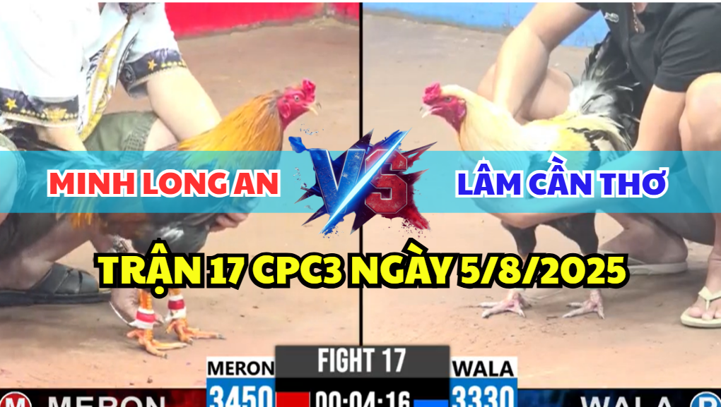 trận 17 cpc3 ngày 5/8/2025 hôm nay giữa minh long an và lâm cần thơ
