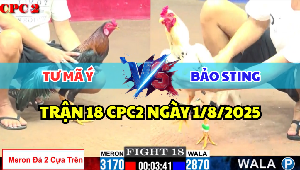 trận 18 cpc2 ngày 1/8/2025 hôm nay giữa tư mã ý và bảo sting