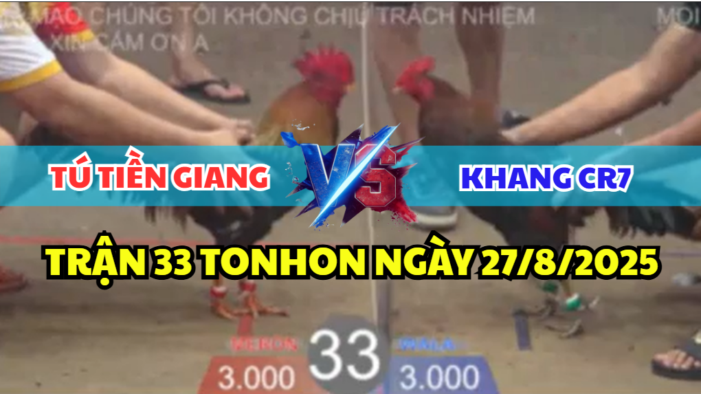 trận 33 bồ tonhon ngày 27/8/2025 hôm nay