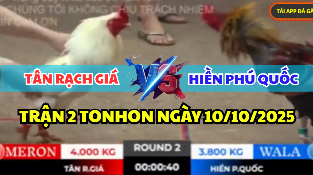 trận 2 tonhon ngày 10/10/2025 hôm nay giữa tân rạch giá vs hiền phú quốc