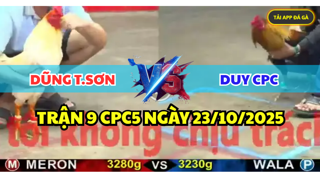 trận 9 cpc5 ngày 23/10/2025 hôm nay